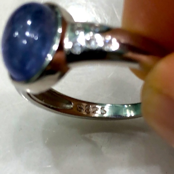 Tanzanite & 14K White Gold Plated - Picture 3 of 5